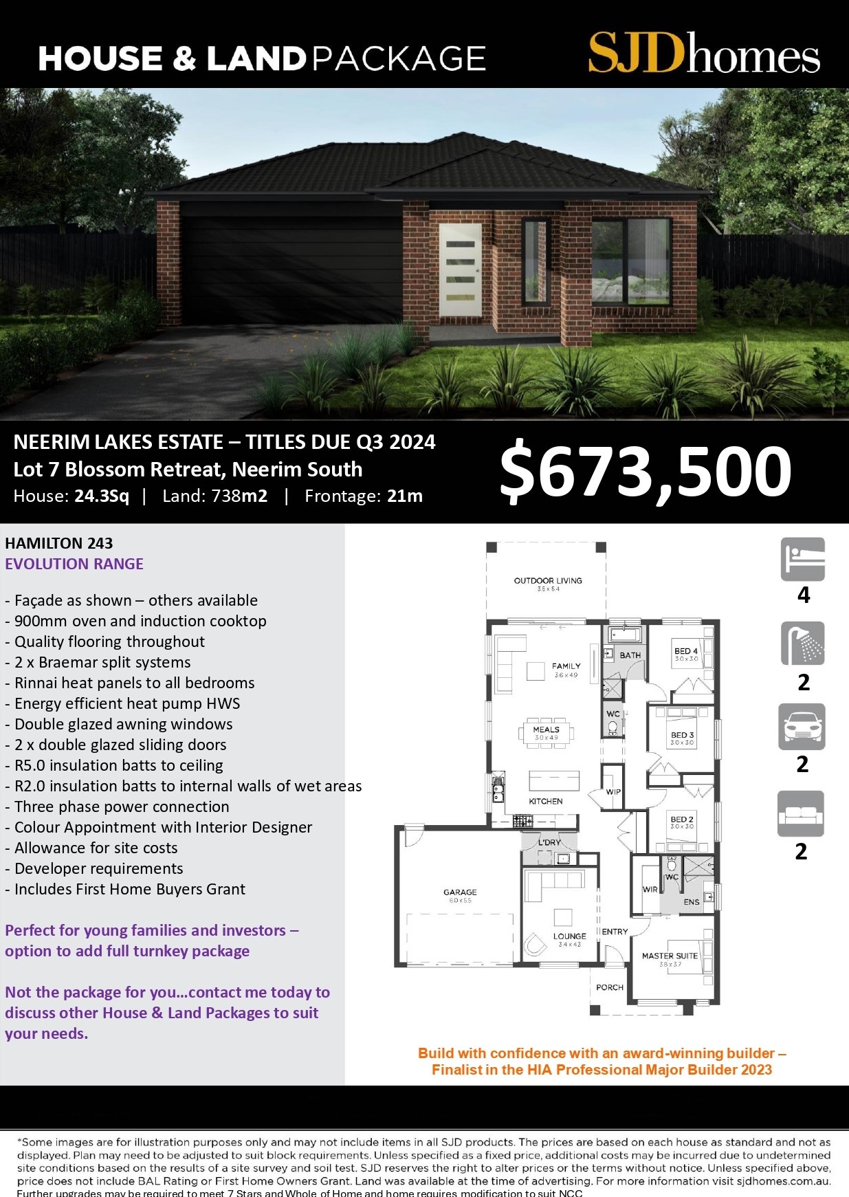 [House & Land] Lot 7 Hamilton 243 by SJD Homes Neerim Lakes Estate